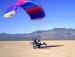 Powered Parachute landing, dry lakebed near Las Vegas.