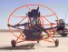 Rear view of a powered parachute.